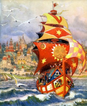  simeons Malerei - russische nicolai Kotschergin sieben simeons sieben Arbeiter Zauber